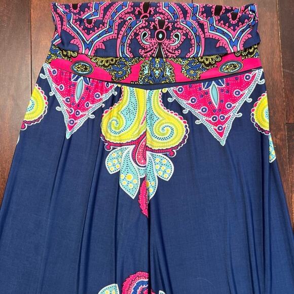 Reborn Tribal Print Wide Waistband Wide Pants size M - Picture 9 of 9